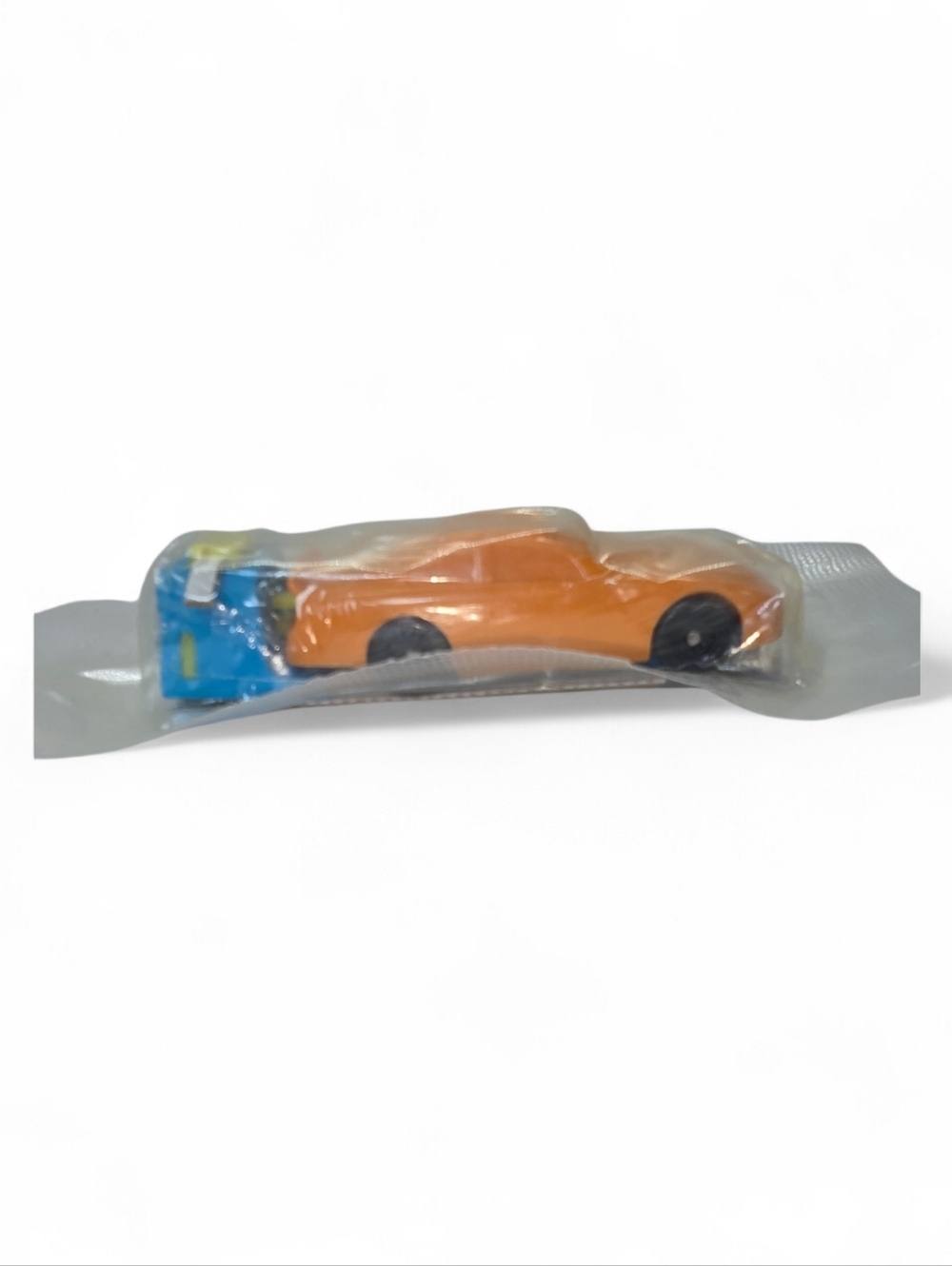 Vintage Cereal Push Car Toy Orange Blue